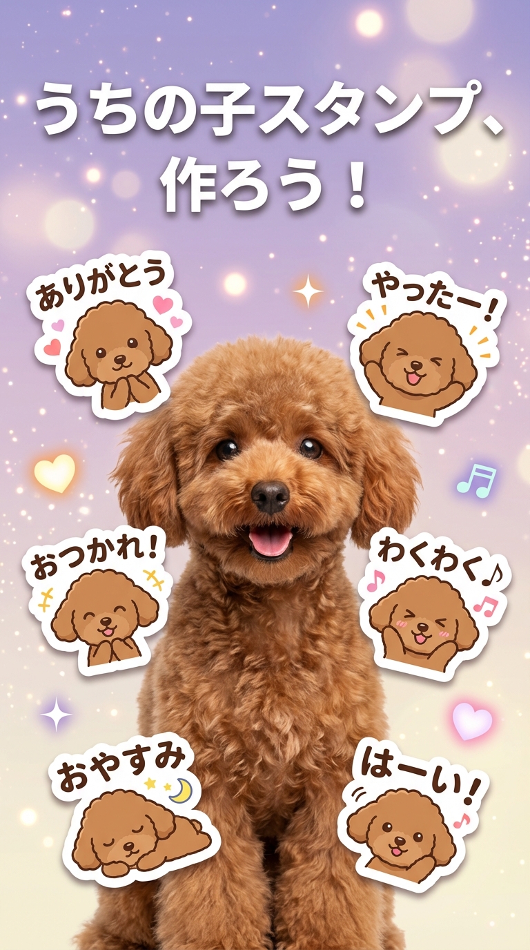 うちの子スタンプ アプリ画面